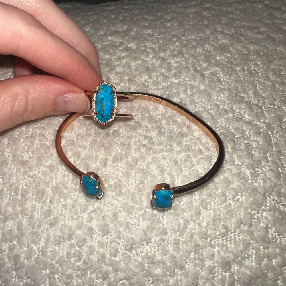 Kendra Scott Turquoise Stone Bracelet and Ring Set - Picture 3 of 5
